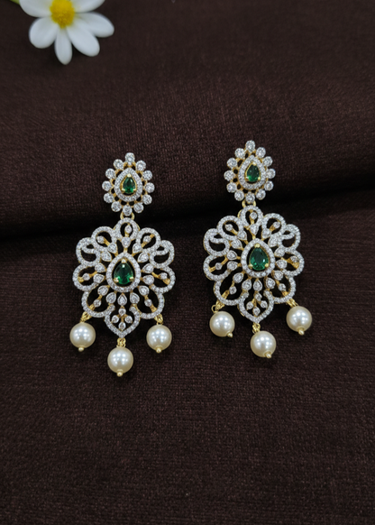 Zircon pendant set with earring