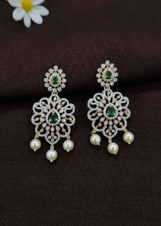 Zircon pendant set with earring
