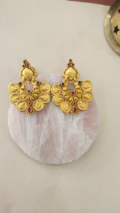 Kasu Chandbali Earrings