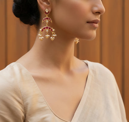 Kundan conteporary earrings