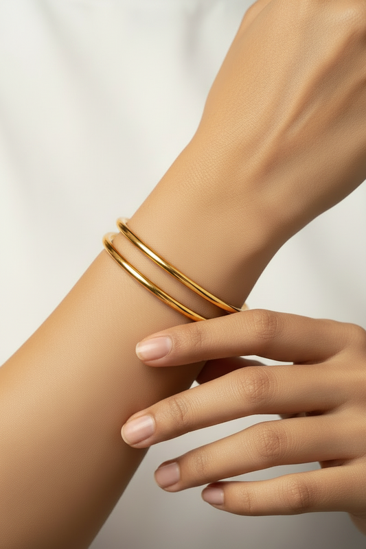 Plain bangles half round