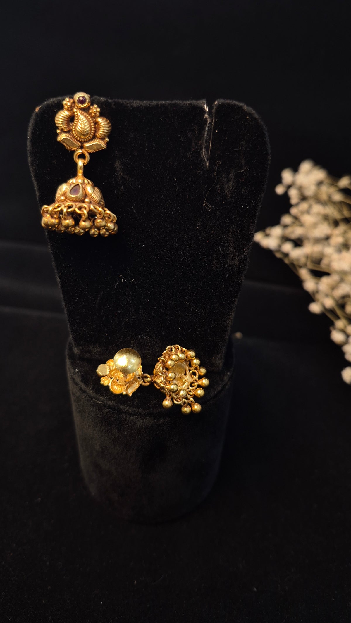 Nakas mango Jumka pearl drops (mid size)