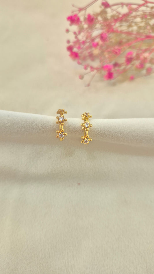 Ear cuff Bugadi 3 stone