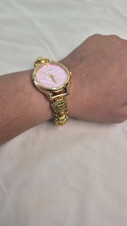 Antique Pink round dial