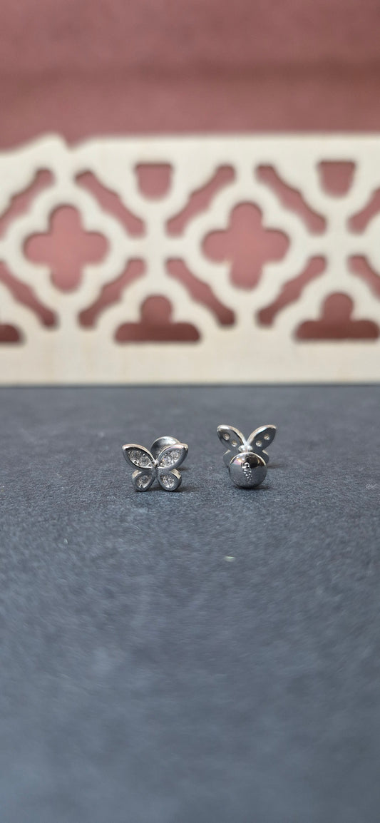 Cz Butterfly stud