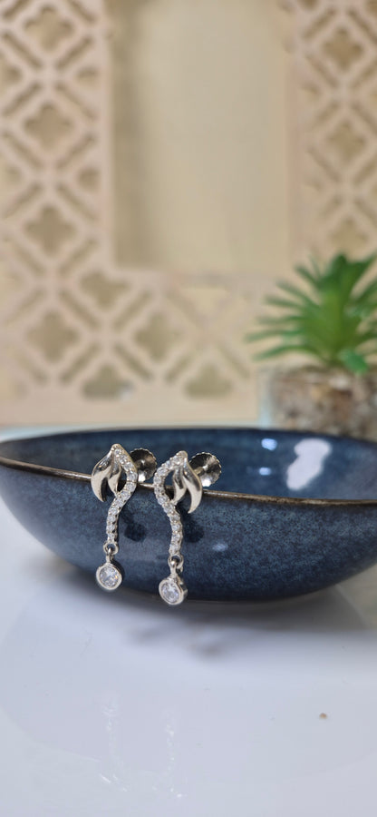 Fern drop stud