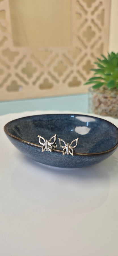 Butterfly outline stud