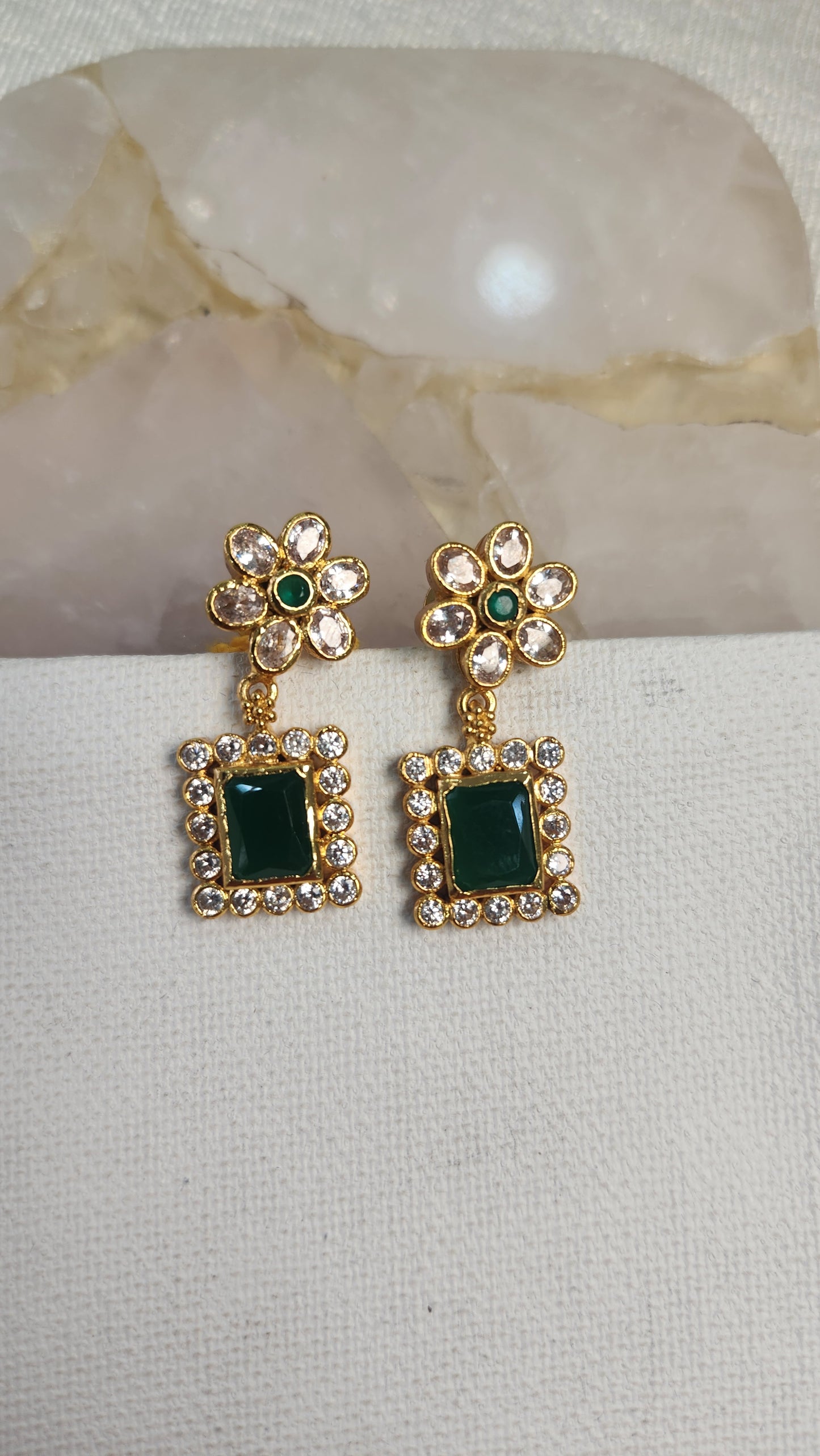 Green stone Earrings