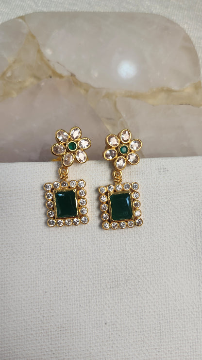 Green stone Earrings