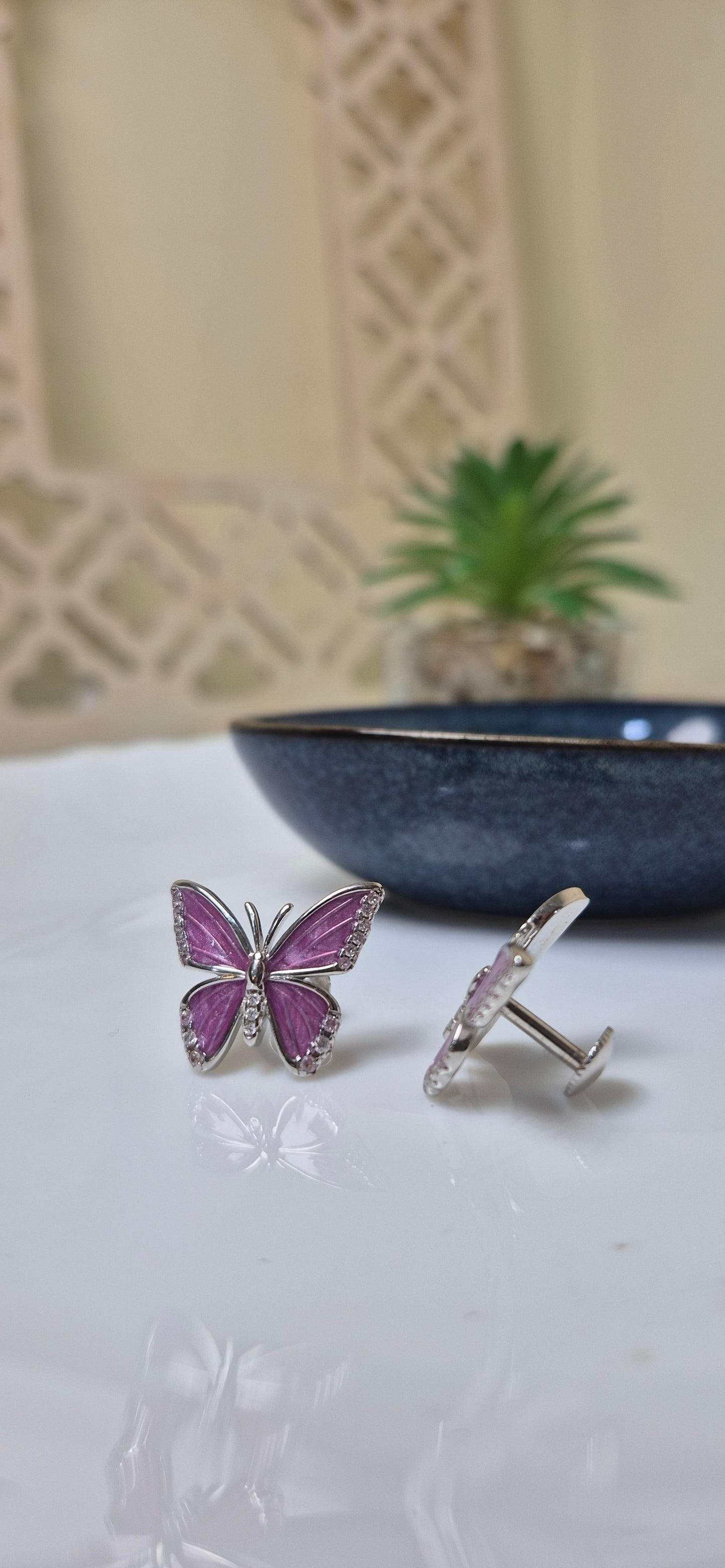 Pink flying butterfly