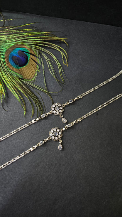 Stone pendant anklets