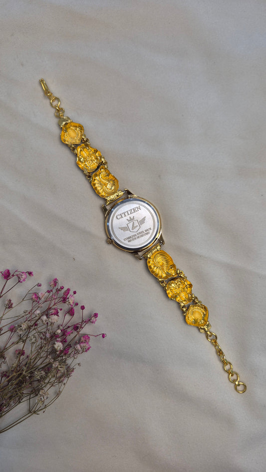 Antique onion pink round dial