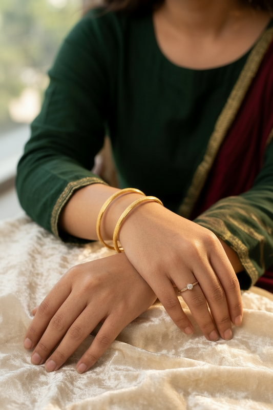 Plain bangles center matte finish 2.6