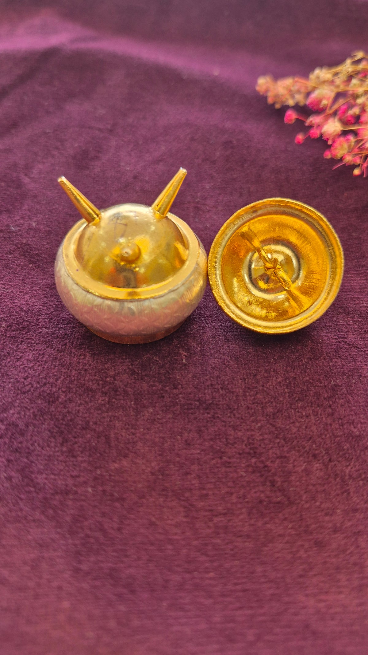 Kumkum box or multi utility silver box in dual tone