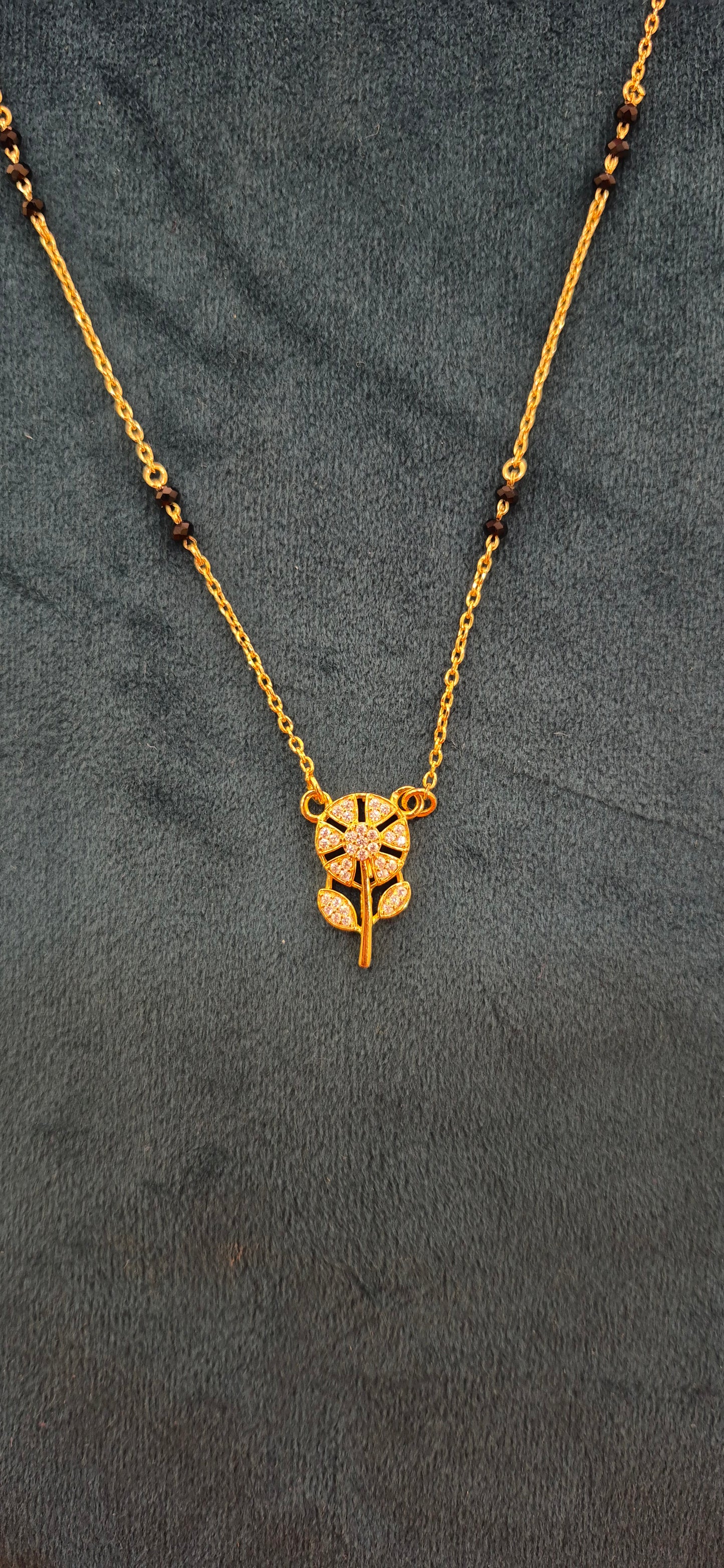 Mangalsutra with stone pendant