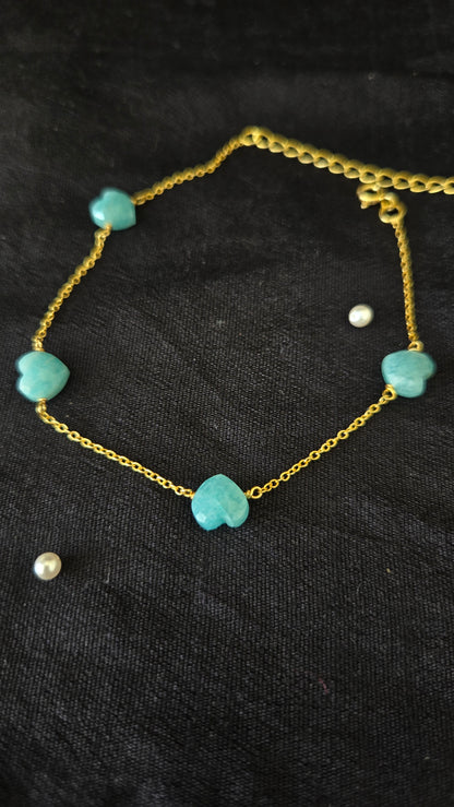 Green Aventurine heart carved bracelets