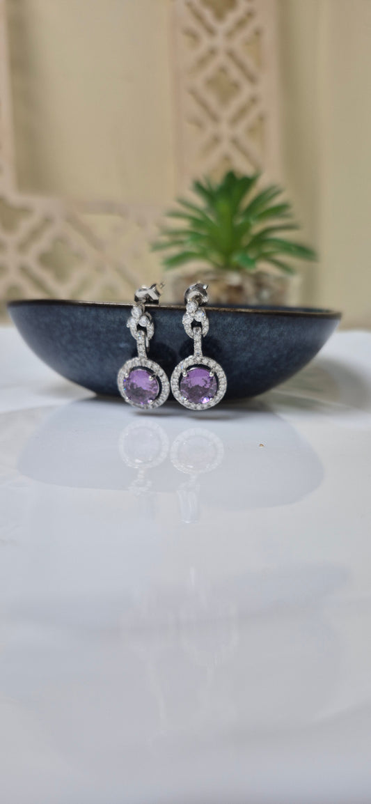 Amethyst stone earring