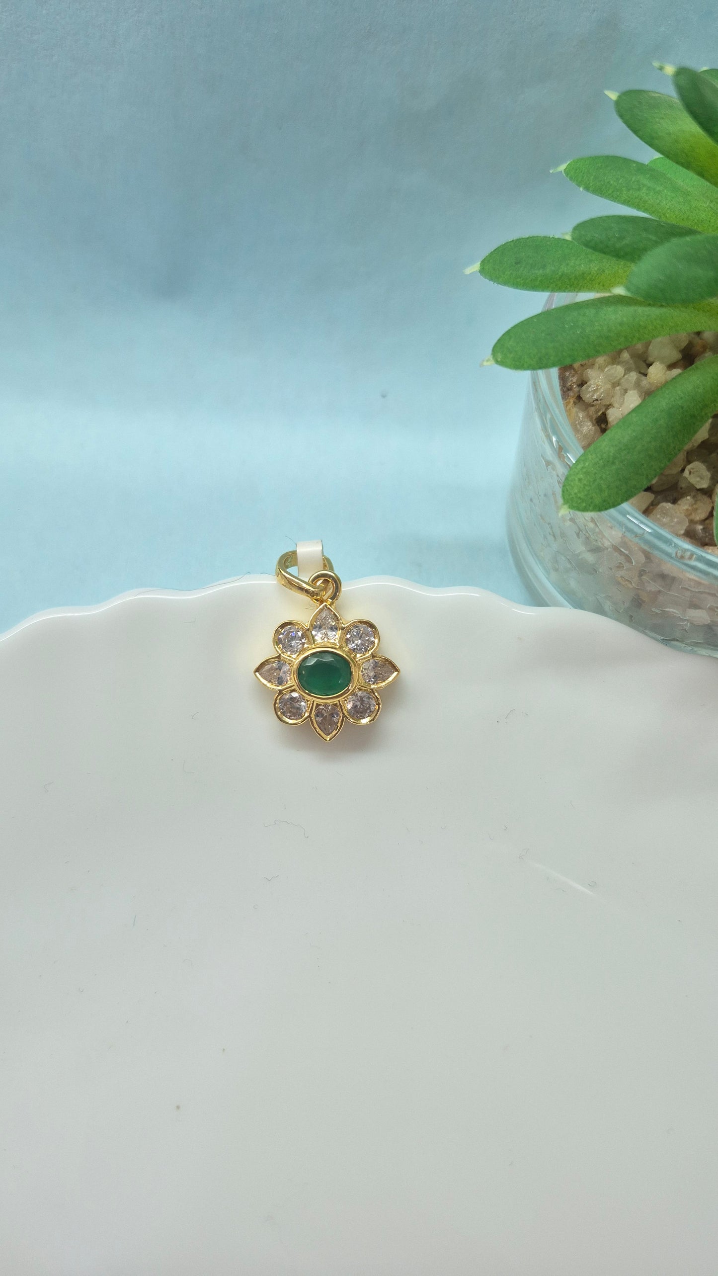 Green stone pendant