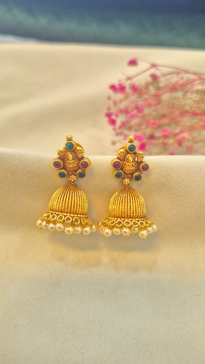 Traditional kerala style Lakshmi Pearl jumka