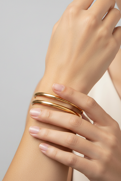 Plain flat bangles