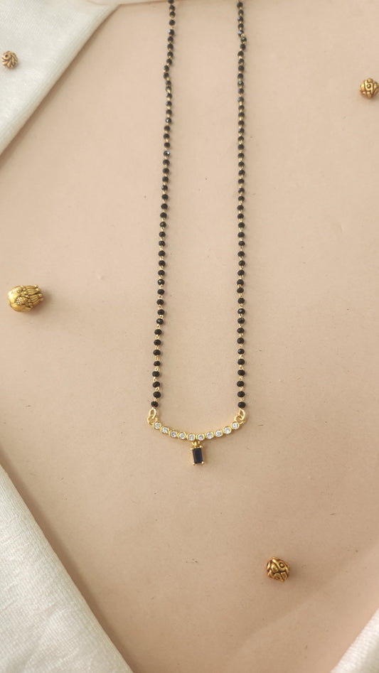 Mangalsutra chain with blue stone