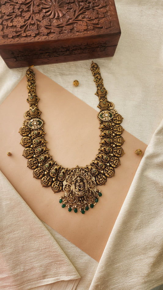 Deep Nakas Kundan Haram with Balaji pendant