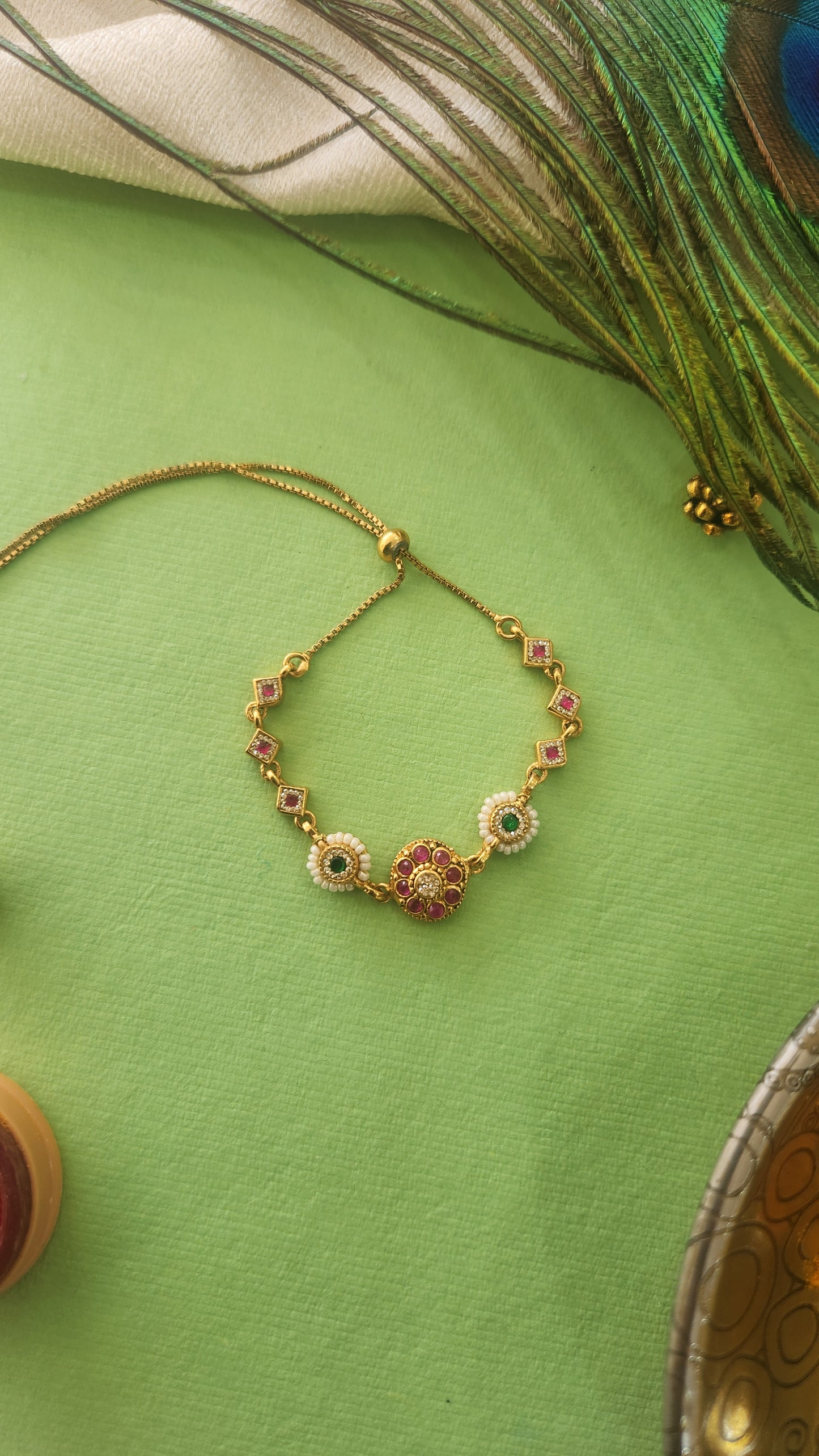 Adjustable Kundan Bracelet