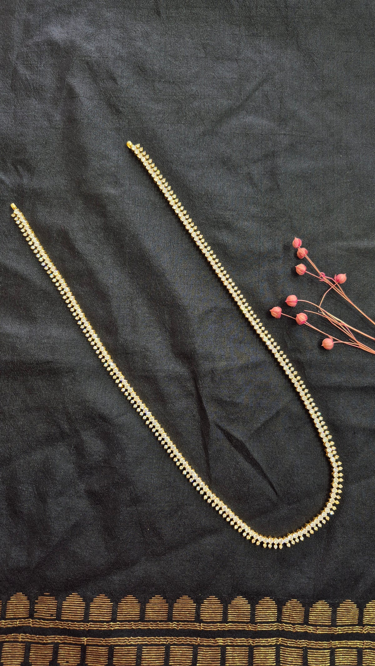 Stone mangalyam chain 2 in 1 hip chain