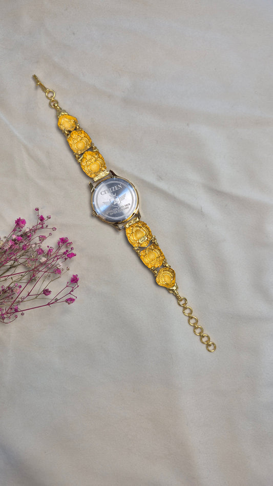 Antique pink round dial