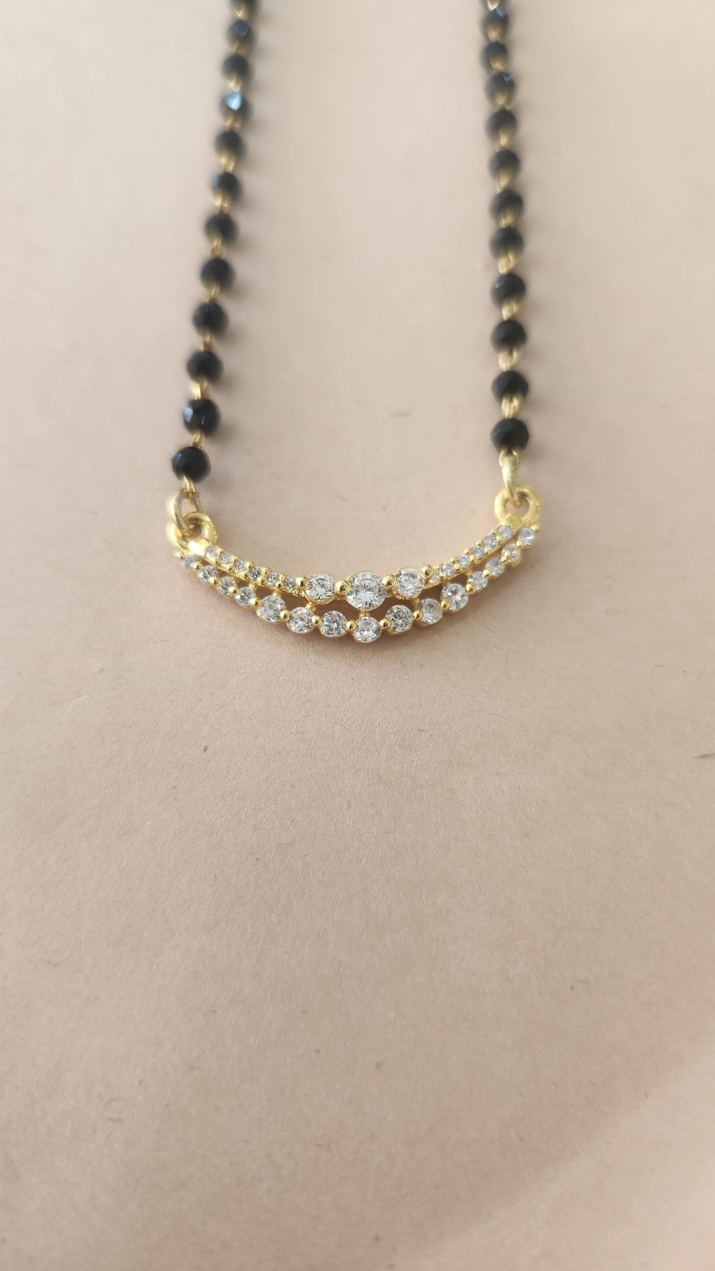 Mangalsutra chain with Diamond replica pendant