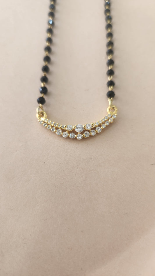Mangalsutra chain with Diamond replica pendant