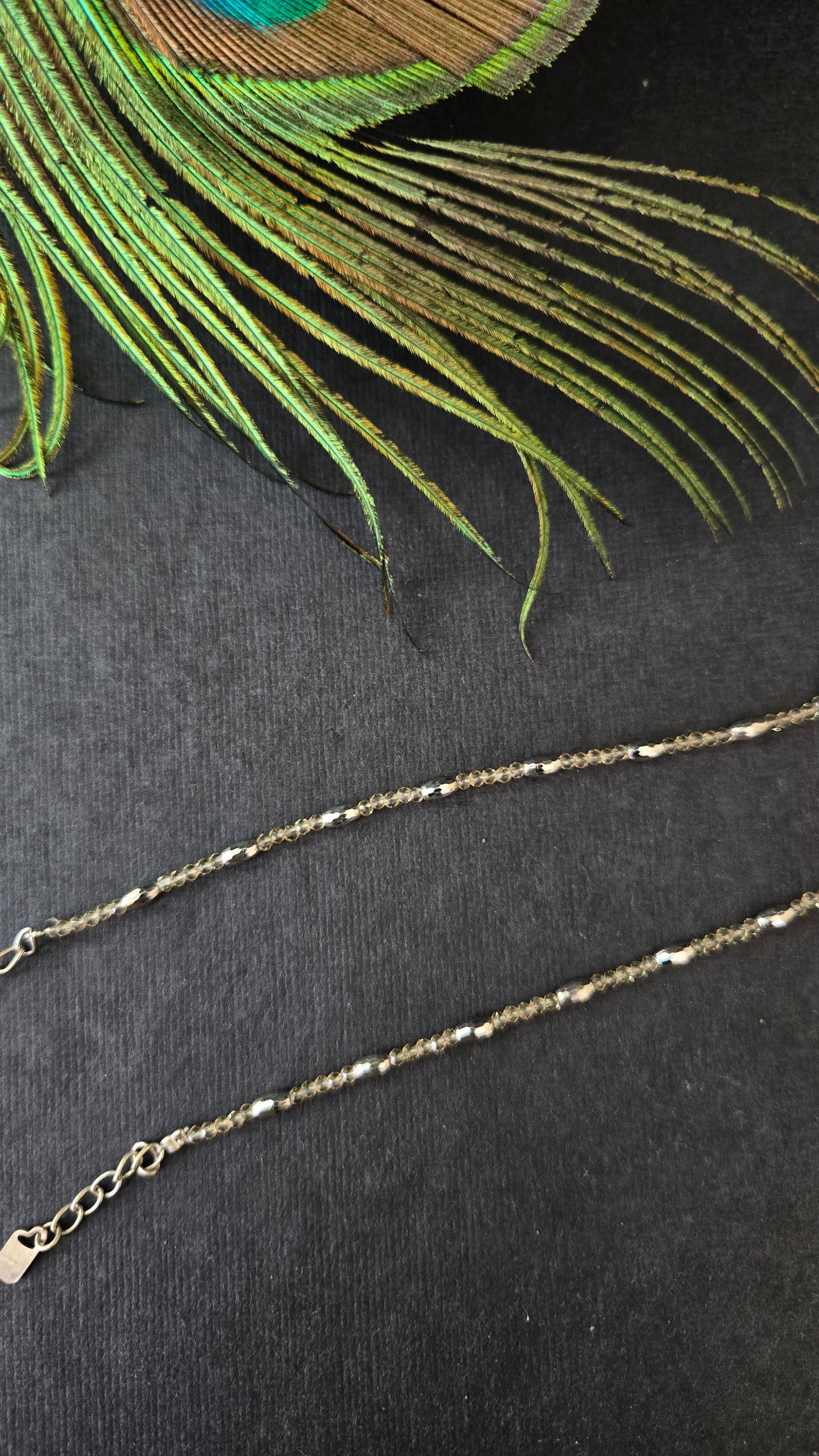 2mm citrine semi precious stone anklets