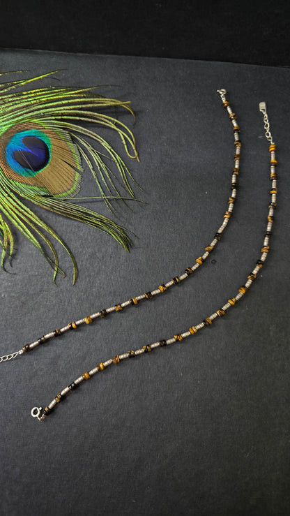 Tiger eye semi precious anklets