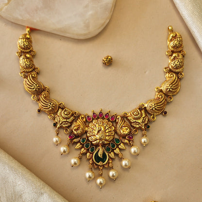 Peacock motif Nagas Necklace
