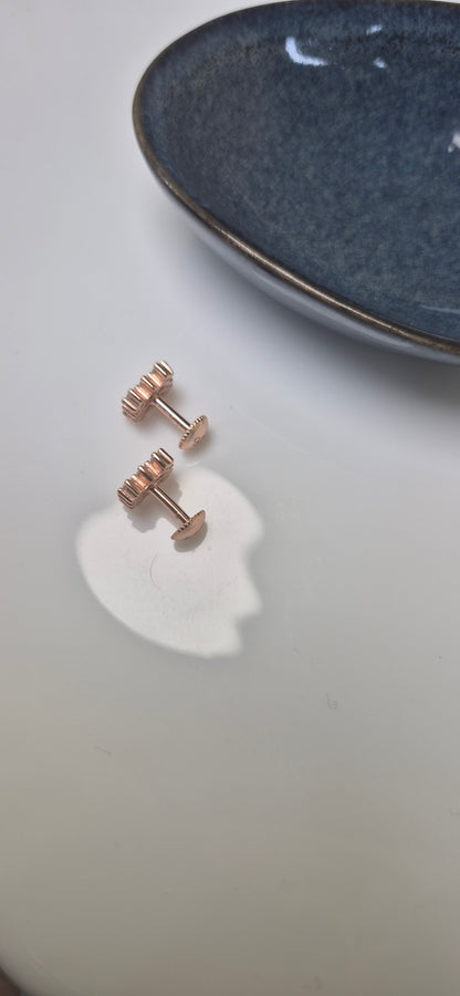 9 stone Diamond design stud