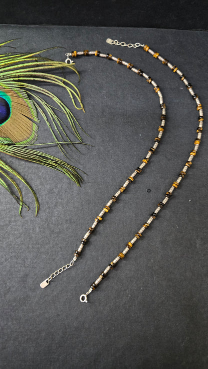 Tiger eye semi precious anklets