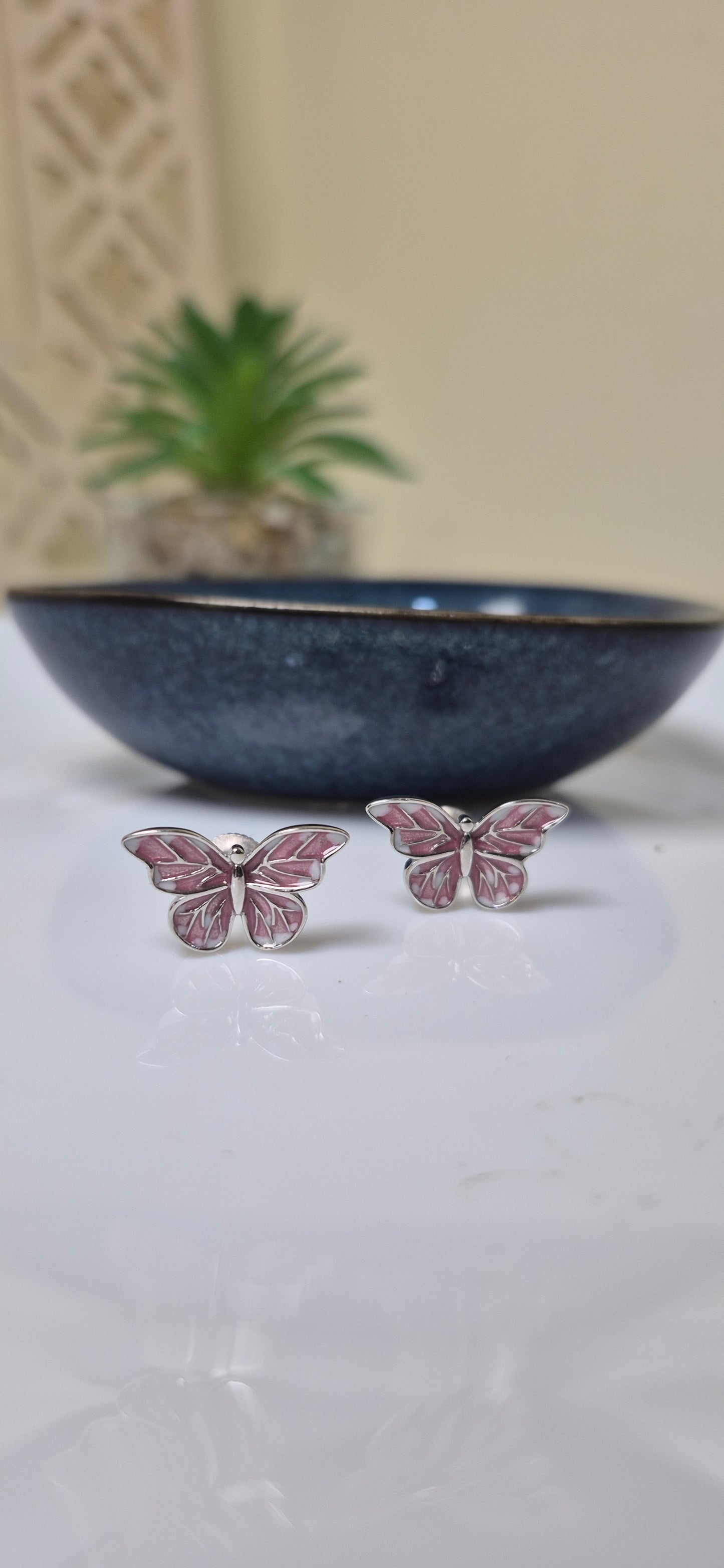 Flying butterfly stud