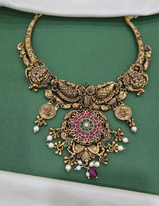 Nakshi kundan Necklace with kasu