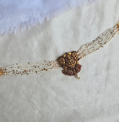 Pearls beads Laxmi Nagas choker necklace