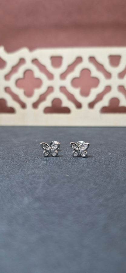 Cz Butterfly stud