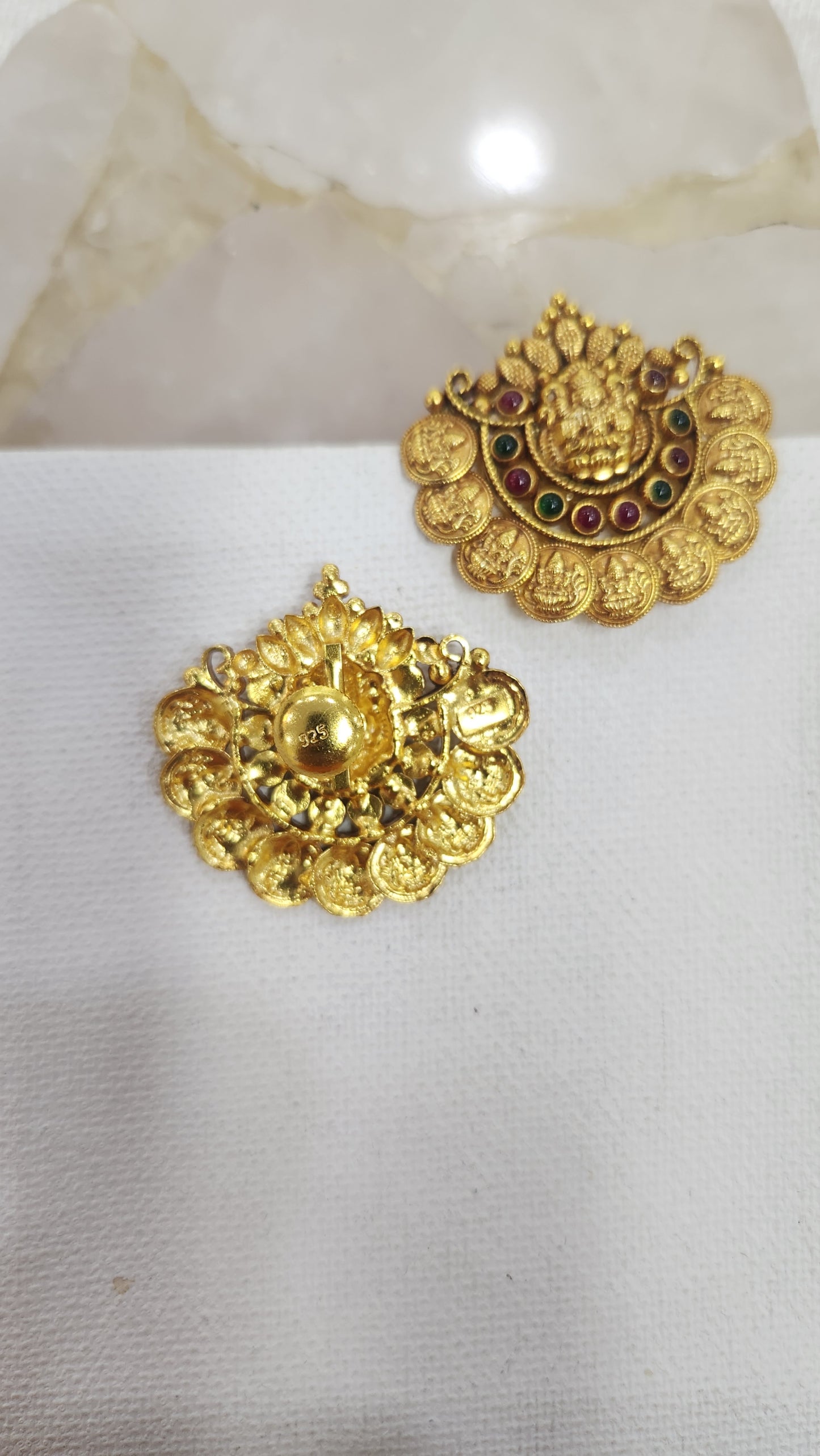 Kasu Chandbali Stud Earrings