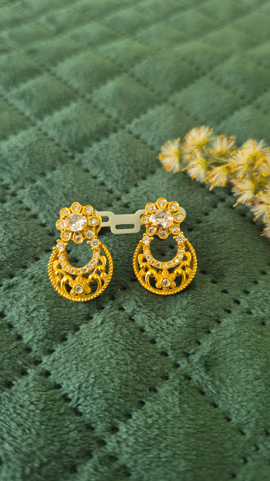 CZ Chandbali earrings