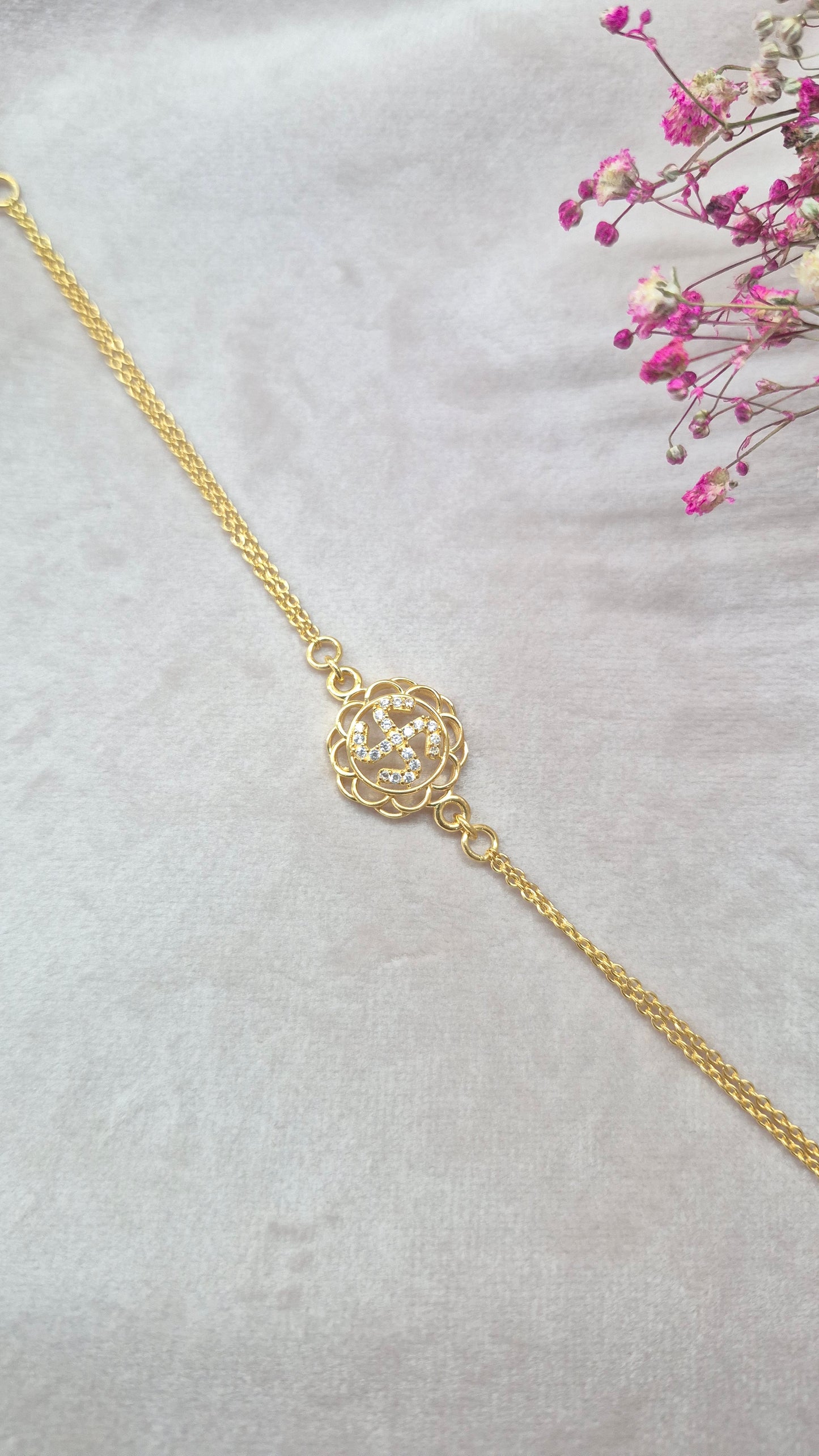 Minimal Swasthik bracelet