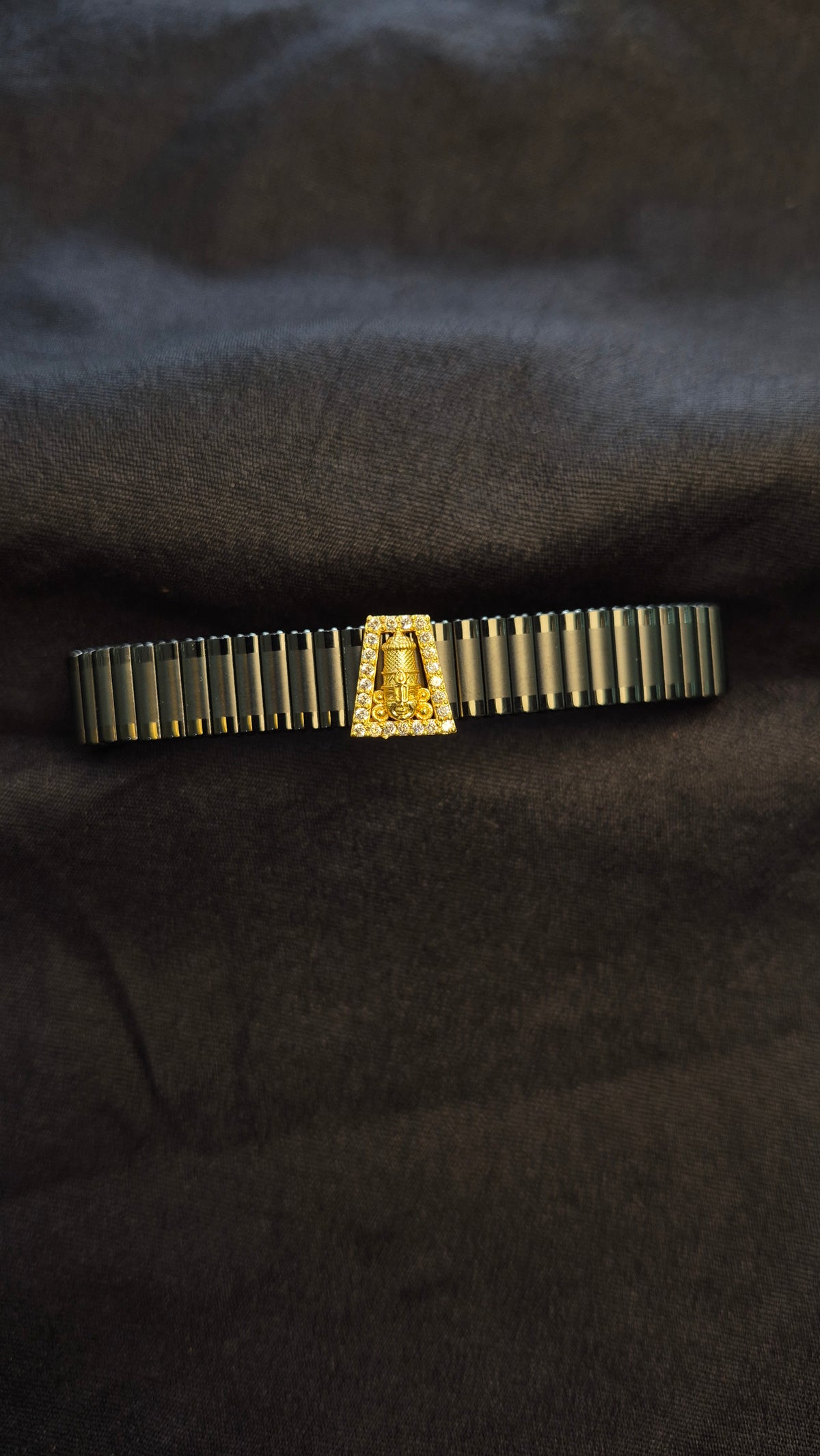 Venkateshwara swamy Rolex adjustable bracelets Black strap