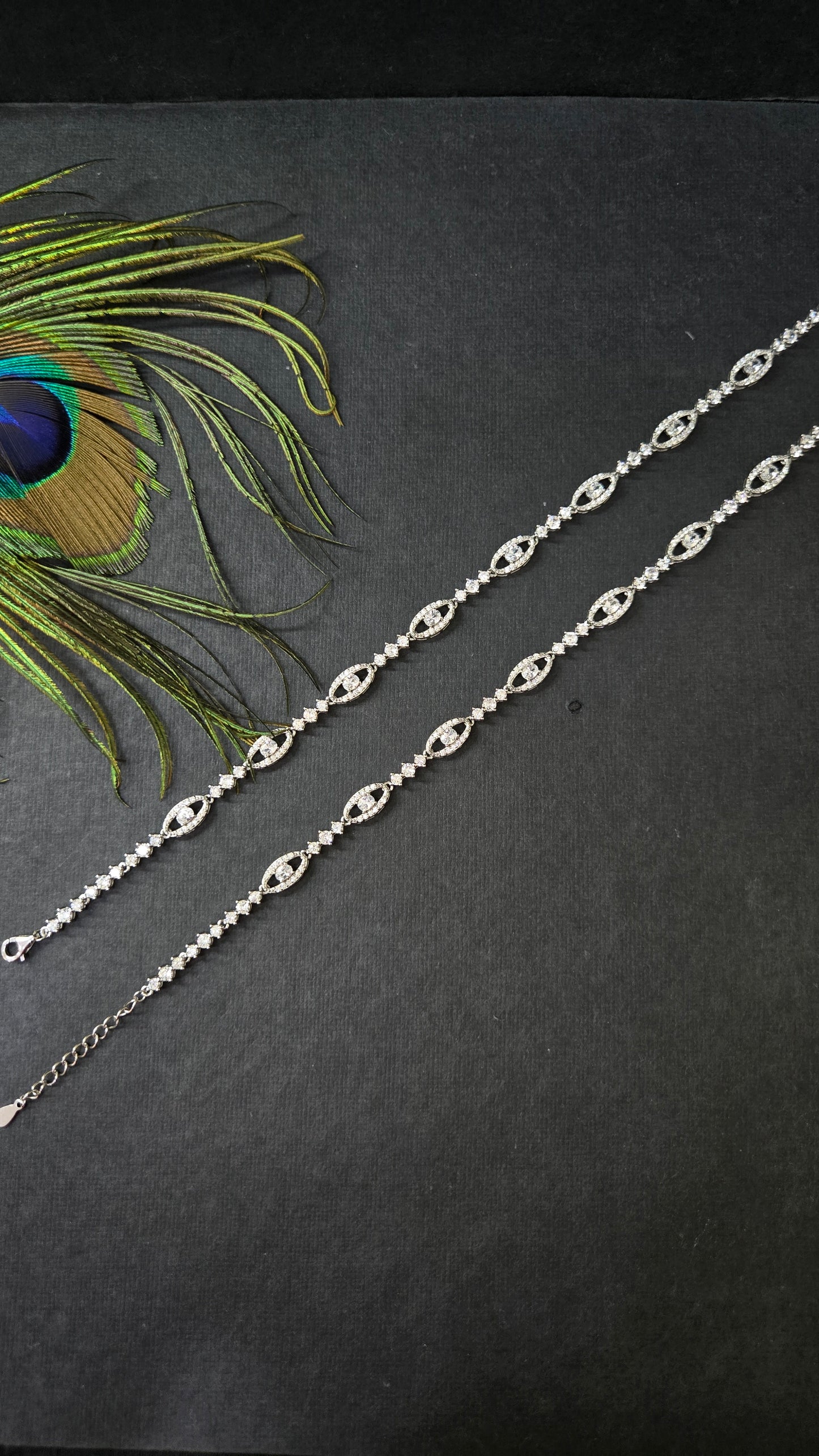 Stone evil eye anklets