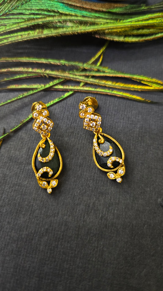 Stone drops earring