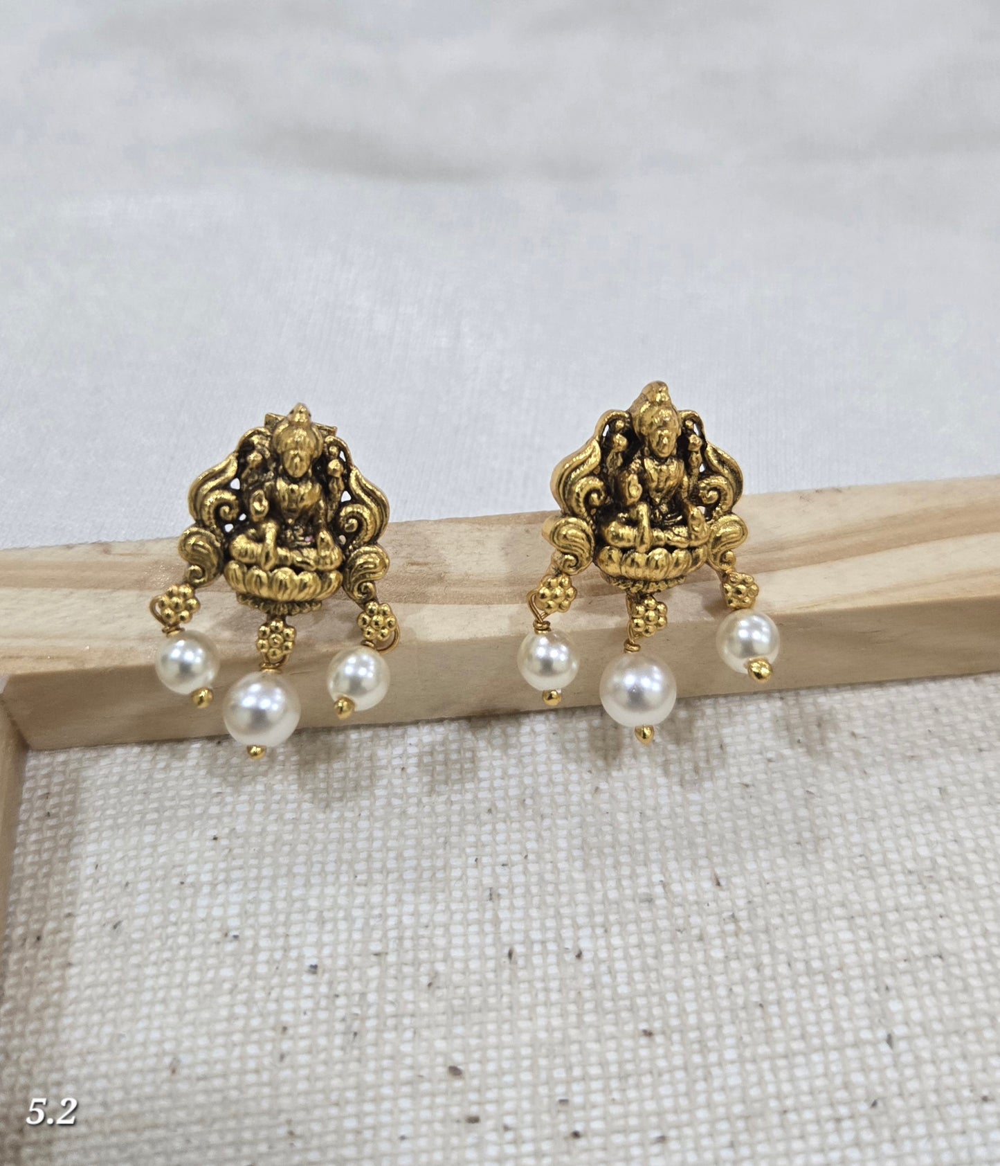 Laxmi studs with pearl drops
