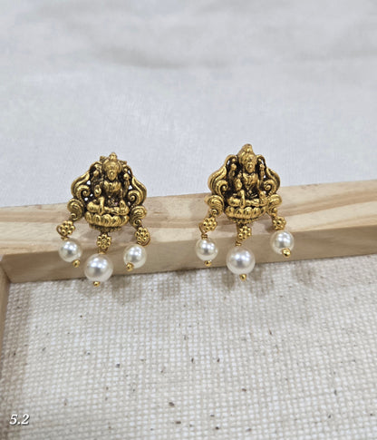 Laxmi studs with pearl drops