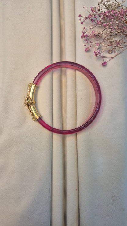12 colour Nakas Mogappu bangle with Green and Red stone