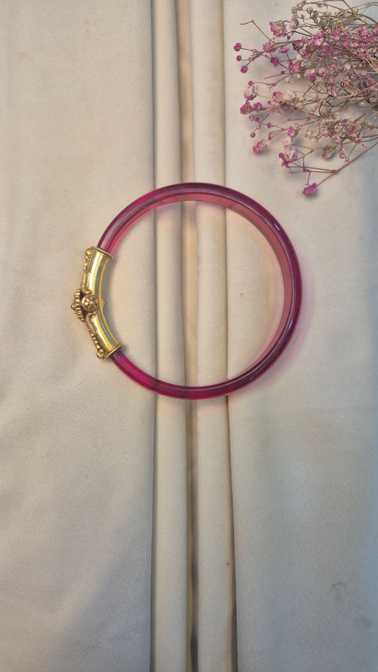 12 colour Nakas Mogappu bangle with Green and Red stone